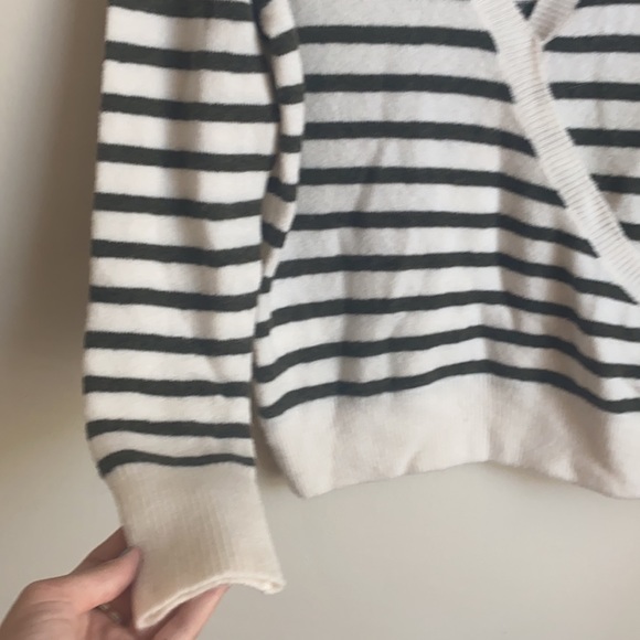 NTW MADEWELL WRAPFRONT SWEATER IN ELTHORNE STRIPE - Picture 7 of 10